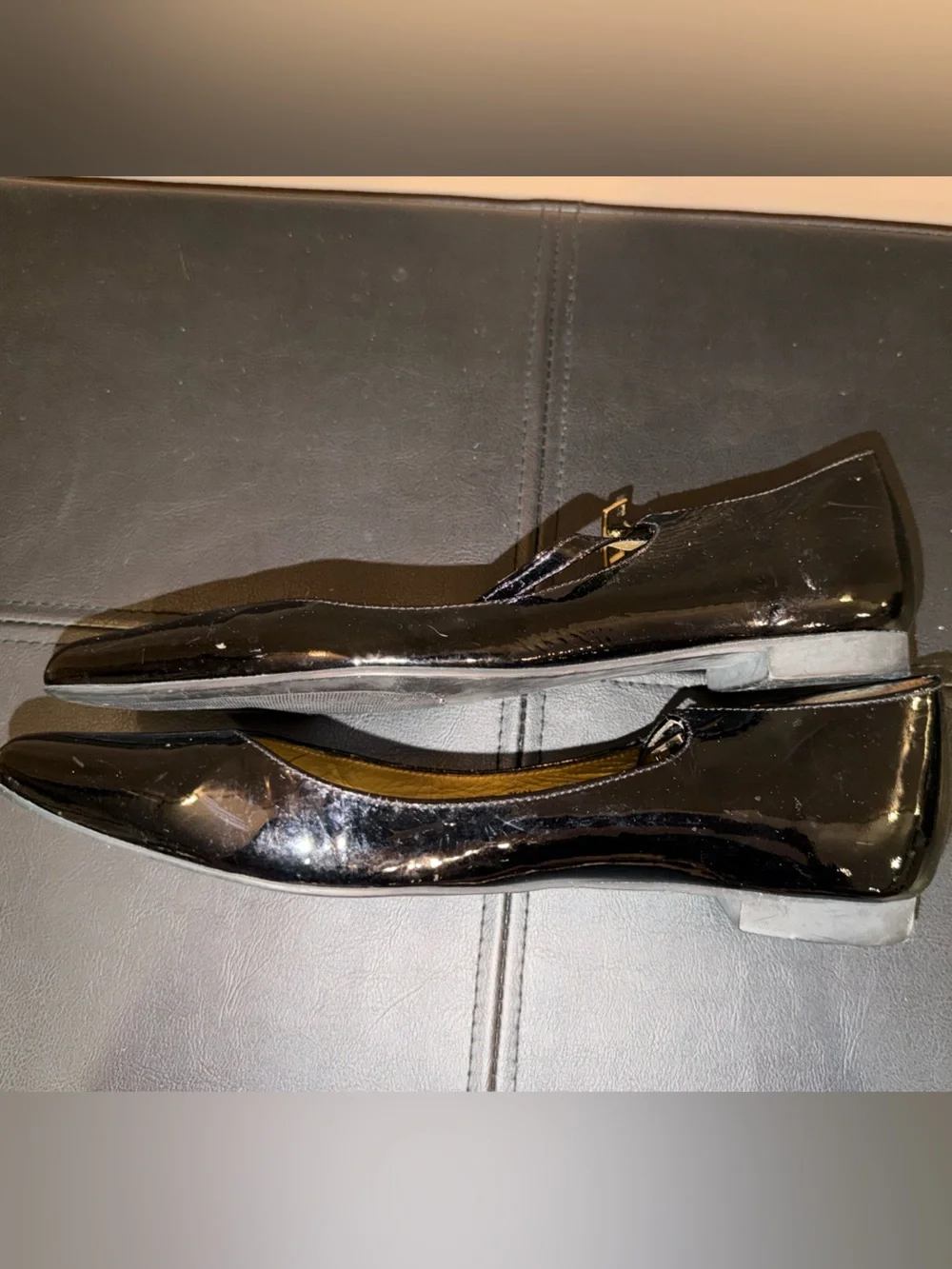 Kate Spade Black Patent Leather Pointed Mary Jane Flats
